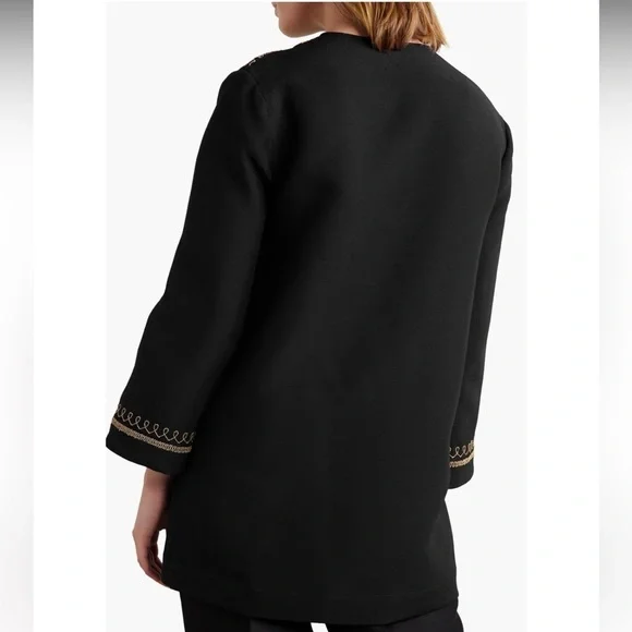 NWT NILI LOTAN Karine Embroidered Will and Silk Blend Tunic - Size 4 - Picture 3 of 9